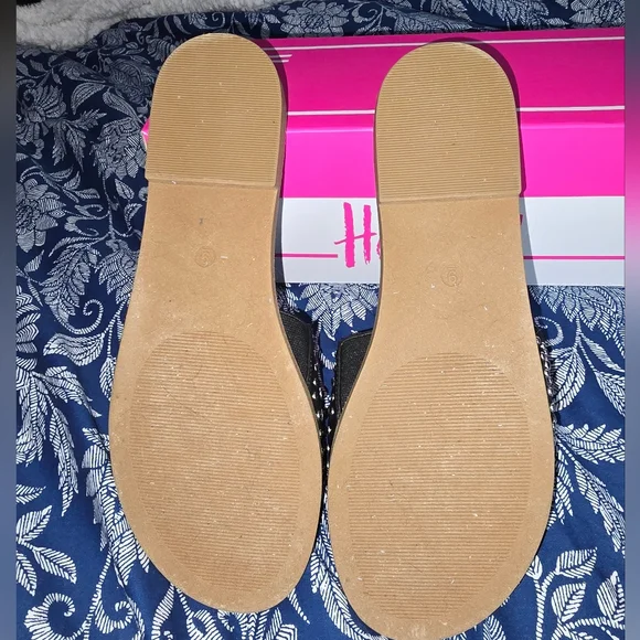 Hey Girl, by Corkys * Black studded slides * Sz 9 * NEVER WORN * - Picture 4 of 5